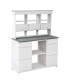 Фото #1 товара Garden Potting Bench Table, Rustic And Sleek Design With Multiple Drawers And Shelves For Storage