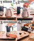 Milano Steel Stainless Steel Stovetop Espresso Maker Moka Pot 10 Espresso Cup Size 16.9 oz