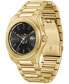 ფოტო #3 პროდუქტის Men's Reno Gold-Tone Stainless Steel Bracelet Watch 42mm