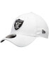 Men's White Las Vegas Raiders 39THIRTY Flex Team Classic Hat