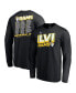 Men's Black Los Angeles Rams Super Bowl LVI Bound Tilted Roster Long Sleeve T-shirt Large - фото #1