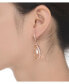 ფოტო #3 პროდუქტის Clear Cubic Zirconia Tear drop Shaped Design Rose Gold Plated Sterling Silver