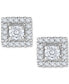 ფოტო #4 პროდუქტის Diamond Cluster Stud Earrings (1/4 ct. t.w.) in 14k White Gold