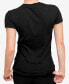 ფოტო #2 პროდუქტის Women's Moose Word Art V-Neck T-shirt