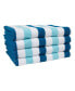 Фото #1 товара Cabo Cabana Beach Towel (4-Pack, 30x70 in.), Soft Ringspun Cotton, Alternating Stripe Colors, Oversized Cabana Pool Towel