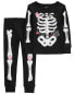 Фото #3 товара Baby 2-Piece Glow Halloween Skeleton 100% Snug Fit Cotton Pajamas 18M