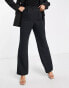 Фото #2 товара Miss Selfridge straight leg slouchy dad trouser in black