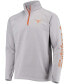 Фото #4 товара Men's Gray Texas Longhorns Terminal Tackle Fleece Raglan Omni-Shade Quarter-Zip Jacket