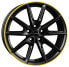 Фото #1 товара Колесный диск литой Borbet LX18 black matt rim yellow 8x18 ET48 - LK5/112 ML66.6