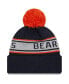 ფოტო #2 პროდუქტის Big Boys Navy Chicago Bears Repeat Cuffed Knit Hat with Pom
