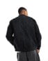 Jack & Jones Essentials zip through faux suede bomber jacket in black Tiefschwarz, L - Chest 104cm - фото #4