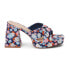 Фото #1 товара COCONUTS by Matisse Esme Floral Block Heels Womens Blue Casual Sandals ESME-586