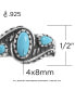 Фото #2 товара Sterling Silver and Genuine Gemstone Leaf Rosette Design 3-Stone Ring, Sizes 5-10