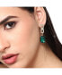 ფოტო #3 პროდუქტის Women's Green Embellished Drop Earrings