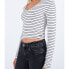 ფოტო #4 პროდუქტის HURLEY Sophie Fitte Long Sleeve V Neck T-Shirt