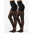 Joyspun Women's High Waist Shaping Tights, 2-Pack Size S