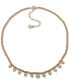ფოტო #1 პროდუქტის Gold-Tone Shaky Imitation Pearl Beaded Statement Necklace, 16" + 3" extender