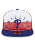 ფოტო #4 პროდუქტის Men's White/Royal Philadelphia Phillies Team Foam Front A-Frame Trucker 9Fifty Snapback Hat