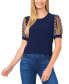 Фото #1 товара Women's Floral Puff-Sleeve Blouse