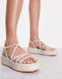 schuh Taya strappy flatform sandals in off white