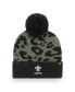 Фото #3 товара Women's Green, Black New Orleans Saints Bagheera Cuffed Knit Hat With Pom