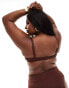 Фото #4 товара ASOS DESIGN Curve Maya step front underwired bikini top in chocolate brown