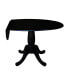 International Concept 42" Round Dual Drop Leaf Pedestal Table