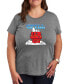 ფოტო #1 პროდუქტის Air Waves Trendy Plus Size Snoopy Chill Graphic T-shirt