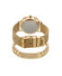 Men's Analog Gold-Tone Metal Alloy Bracelet Watch, 42mm and Bracelet Set