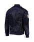 ფოტო #3 პროდუქტის Men's Navy Houston Astros Wordmark Satin Full-Snap Jacket