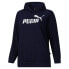 Puma Ess Logo Pullover Hoodie Plus Womens Blue Casual Outerwear 84686106