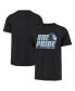 Фото #1 товара Men's Black Distressed Detroit Lions Regional Franklin T-shirt