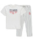 Фото #1 товара Пижама Concepts Sport Белая с синими полосками для мужчин St. Louis Cardinals Big and Tall
