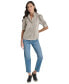 ფოტო #5 პროდუქტის Women's Stand Collar Puff-Sleeve Shirt