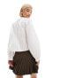 Фото #4 товара Monki long sleeve frill collared shirt blouse in white