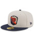 Фото #4 товара Men's Stone, Navy Chicago Bears 2023 Salute To Service 59FIFTY Fitted Hat