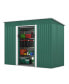 Фото #5 товара XL Galvanized Steel Outdoor Storage Shed with Sloped Roof and Vents