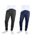 ფოტო #12 პროდუქტის Men's Basic Stretch Twill Joggers, Pack of 2