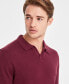 ფოტო #2 პროდუქტის Men's Regular-Fit Sweater-Knit Johnny Collar Polo Shirt, Created for Macy's