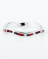 Red/White/Blue Crystal Stackable ring in Sterling Silver