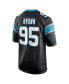 Men's Derrick Brown Black Carolina Panthers Player Game Jersey