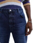 Фото #4 товара ASOS DESIGN straight leg jeans in dark wash blue