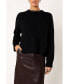 ფოტო #11 პროდუქტის Women's Arlette Textured Knit Sweater - Black