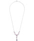 Фото #3 товара Macy's multi-Gemstone 17" Lariat Necklace (5-5/8 ct. t.w.) in Sterling Silver