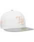 Фото #1 товара Men's White, Gray Tampa Bay Rays 2008 World Series Side Patch Undervisor 59FIFTY Fitted Hat