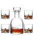 Фото #4 товара Mount Everest Crystal Whiskey Decanter with Glasses, Set of 5
