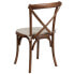 Фото #2 товара Hercules Series Stackable Pecan Wood Cross Back Chair With Cushion