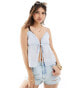 Фото #1 товара Stradivarius STR rustic top in light blue