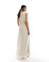 Фото #2 товара Vila Bridesmaid wrap waist detail maxi dress with pleat front in stone