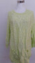 Фото #2 товара John Paul Richared Women Cable Knit Tunic Sweater Long Sleeve Crew Neck Lime M